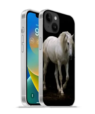 Produktbild von MuchoWow® Handyhülle Schutzhülle Hülle für Apple iPhone 14 Plus - Soft case Pferde - Nutztiere - Schwarz Silikon Softcase Handy Hülle - Abbildung