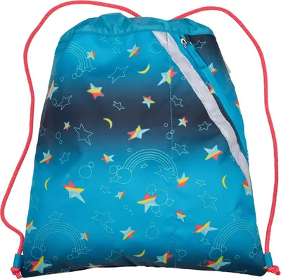 Immagine prodotto di DerDieDas zaino della scuola ErgoFlex Exklusiv LED Schulranzenset 5 -pezzi Rainbow Star turchese