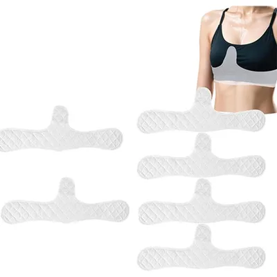 Produktbild von 6x Schweißabsorbierende BH-Pads – Wiederverwendbar, Unterbrust Anti-Transpirant Einlagen gegen Schweißflecken für Sport & Alltag, Weiß