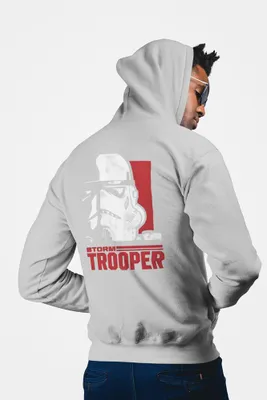 Produktbild von D&B Uni Hoodie ZIPMO00098 Star Wars HellGrau-Größe M