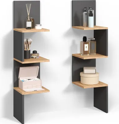 Produktbild von Eckregal Livinity Vesuvio Anthrazit 28 x 116.4 cm 2er Set, Model 59017