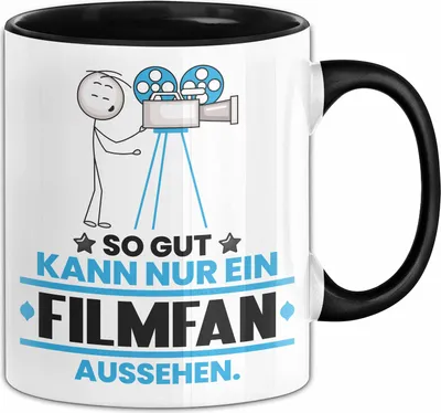 Produktbild von Filmfan Geschenk Tasse So Gut Kann Nur Ein Filmfan Aussehen Geschenkidee Kaffee-Becher (Schwarz)