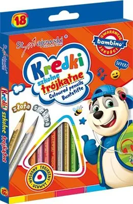 Image de Bambino crayons de couleur 18 couleurs triangulaires