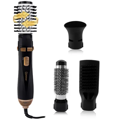 Produktbild von HATTEKER 4-in-1 Stylinggerät Haartrockner Heißluftbürste mit automatischer Rotation, 1200W