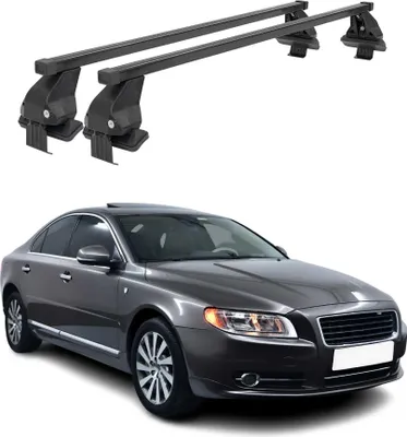 Produktbild von Menabo Dachträger Grundtäger für Volvo S80 2006-2016 50kg Stahl Schwarz 2 tlg