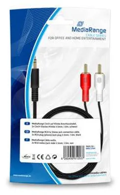 Obrázek produktu pro MediaRange MRCS164, 2 x RCA, Samec, 3.5mm, Samec, 1 m, Černá