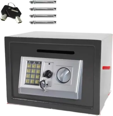 Produktbild von Luxus Feuerfester Tresor 8,5L – Elektronischer Sicherheitstresor Fioren – Geld- & Wertschutzkassette – Diebstahlsicherer Safe für Büro und Zuhause