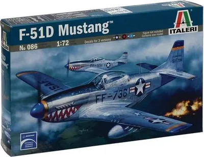 Produktbild von Italeri P - 51D MUSTANG, Starrflügelflugzeug-Modell, Montagesatz, 1:72, P - 51D, Kunststoff, Second World War