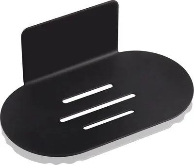 Produktbild von Selbstklebende Ohne Bohren Seifenhalter Wandmontage Edelstahl Seifenschale, Badezimmer Küche Seifenablage für Schwämme Bürsten Seife(Schwarz)
