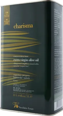 Produktbild von VASSILAKIS ESTATE 08037 - Charisma Natives Olivenöl Extra 3L Dose von Kreta