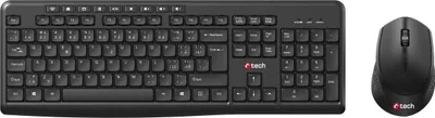 Immagine prodotto di Tastiera C-TECH WLKMC-04, set combinato wireless con mouse, nero, USB, CZ/SK