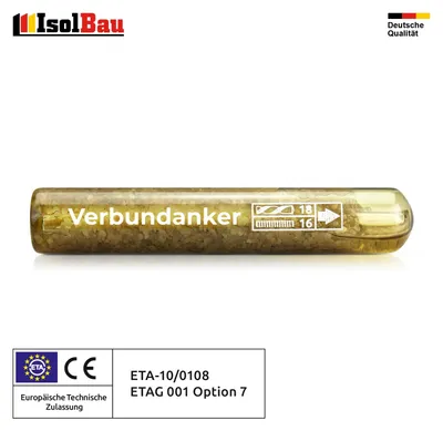 Isolbau Verbundankerpatrone M16 1 Stück Mörtelpatrone Verbundanker ETA Injektionsmörtel