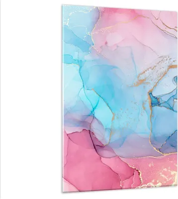 Produktbild von Bilder auf glas - Einteilig - Marmor Rosa Türkis - 80x120cm - Glasbilder - Wandbilder - Bilder - zum Aufhängen bereit - Wanddekoration aus Glas - Glas Bilder - Wandbild auf Glas - GPA80x120-4600
