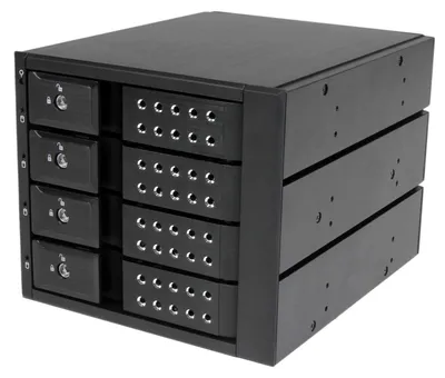 Image de StarTech.com HSB4SATSASBA Obturateur de baie de lecteur Noir
