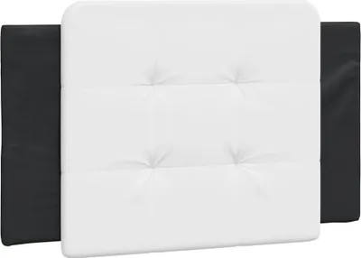 Image de vidaXL Coussin de tête de lit "Zadar" blanc et noir 80 cm similicuir