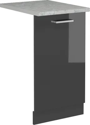Produktbild von Geschirrspülblende Vicco R-Line Anthrazit Hochglanz 45 cm , AP Marmor, Model 55009