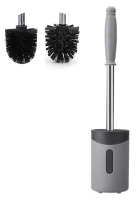 Image de Solidchoice - Brosse WC à fixer au mur, avec manche en acier long