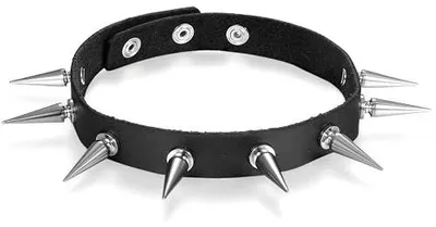 Zdjęcie produktu dla Obroża choker damska skórzana czarna naszyjnik regulowany dla kobiety