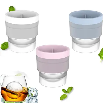 Obrázek produktu pro Kulaté formy na kuličky ledu, forma na led do whisky, ledové kuličky do whisky koktejlů