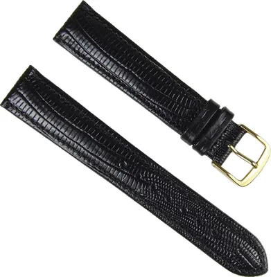 Produktbild von Ersatzband Uhrenarmband  Leder schwarz Teju-Print 18mm 17575G
