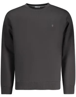 Produktbild von Schwarzes Herren Sweatshirt: Langarm, Rundhals, gefüttert, Stickerei