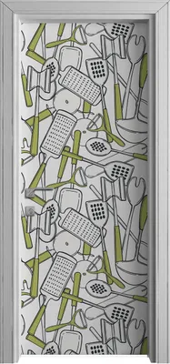 Produktbild von Tür Selbstklebende 80x210 cm Türfolie Türtapete Klebefolie - Küchenutensilien