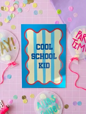 Produktbild von coopz Einschulungskarte- Cool Kid, Farbe:blau