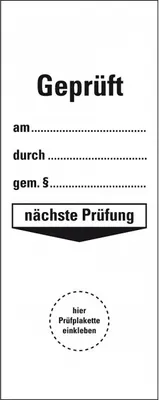 Produktbild von Dreifke® Grundetikett  am...durch...gemäß §, Nächster Prüftermin, inkl...