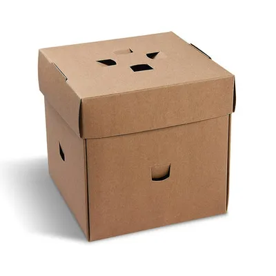 Produktbild von 50x BIONATURE Burgerboxen kraft braun Fettbarriere Recycling 14,5x14,5x15cm