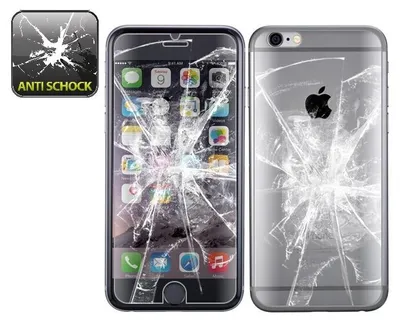 Produktbild von 4x Panzerfolie für iPhone 6 Plus ANTI-SCHOCK Displayschutzfolie HD KLAR F/B