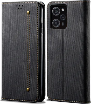 Produktbild von Xiaomi Poco X5 Pro Hülle, Leder Brieftasche Flip Bookstyle Schutzhülle mit Standfunktion für Xiaomi Poco X5 Pro / Redmi Note 12 Pro Speed Schwarz