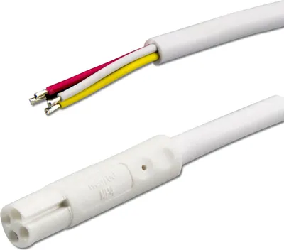 Produktbild von ISOLED Mini-Plug RGB Anschlusskabel male, 1m, 4-polig, IP54, weiß, max. 48V/6A
