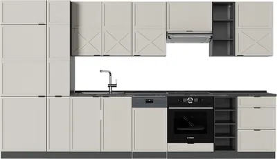 Produktbild von Küchenzeile Vicco Fame-Line GrauBeige/Anthrazit 355 cm , AP Anthrazit, Model 50443