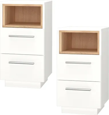 Produktbild von Nachttisch Vicco Beatrice Weiß 2er Set, Model 36503