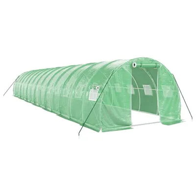 Produktbild von Gewächshaus mit Stahlrahmen Grün 42 m² 14x3x2 m