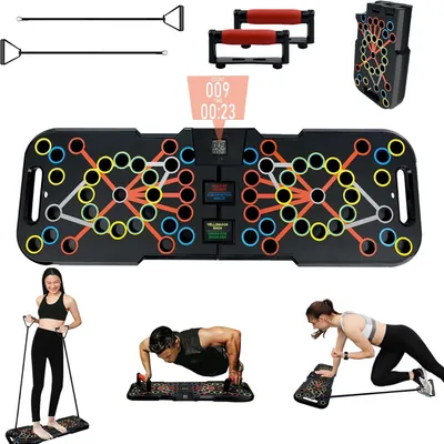 Produktbild von Push Up Board - Push Up - Board - Faltbar - Trainingssystem - 12-in-3