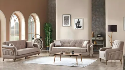 Produktbild von Möbel Wohnzimmer Sofagarnitur 3+3+1 Sitzer Moderne Sofas Komplett