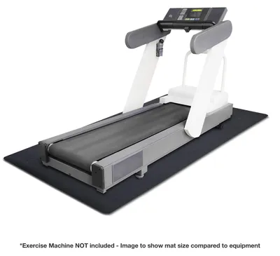 Produktbild von Trainingsmat für Fitnessgeräte, 91,4 x 213,4 cm, schwarz, für die Heimgym