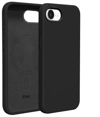 Image de Etteri Silicone Mag Cover pour iPhone 16e Étui pour téléphone portable Noir