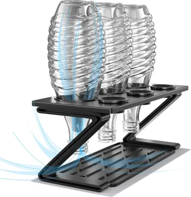 Produktbild von Famanu Abtropfgestell für SodaStream - 3-teiliges System mit herausnehmbarer Auffangschale