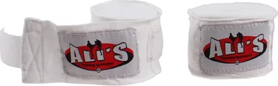 Produktbild von Ali's Fightgear BPC Boxbandagen – 250 cm – Weiß  – Elastisch & Atmungsaktiv – Optimaler Handgelenkschutz für Boxen, Kickboxen & Muay Thai
