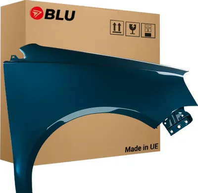 Image de BLU Aile Compatible avec VW Volkswagen Polo 9N3 IV 4 LIFT LC6X Droite Blau OceanicGrün | 2005-2009 | Avant | Peint| Prêt à Monter | Acier