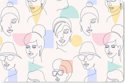 Produktbild von MuchoWow® Schreibtischunterlage Mädchen - Frauen - Muster - Pastell - Mädchen - Kinder - Kind - Kind 60x40 cm - XXL Mauspad - Großes Mauspad