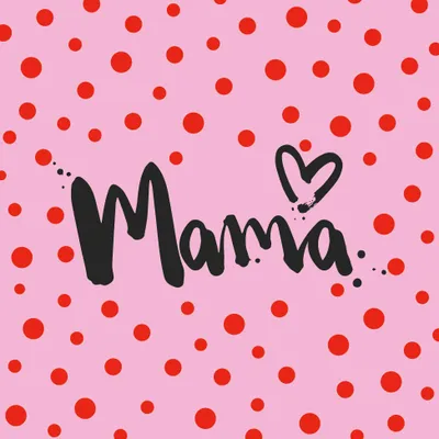 Produktbild von 20 Servietten Formart Mama - Mama an roten Punkten 33x33cm
