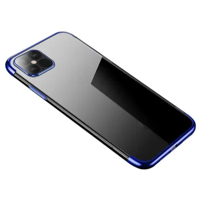 Produktbild von Klarer TPU-Schutzhülle mit metallischem Rahmen für Samsung Galaxy A33 5G - Blau
