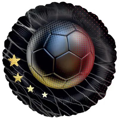 Produktbild von Folienballon Fußball 4 Sterne bunt 19 x 13,5 cm