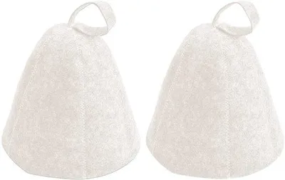 Produktbild von 2 Saunahüte aus Filz – Kopfbedeckung für Sauna und Wellnessbereich