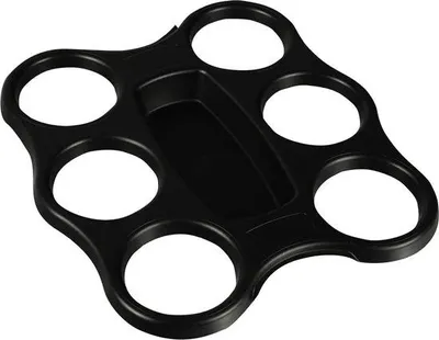 Produktbild von Tray für 6 Tassen, schwarz, 22,4 cm x 24,4 cm x 2,4 cm