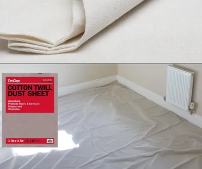 Image de Film de protection en coton de 3,6 m x 3,6 m, idéal pour la décoration et la protection contre les projections de peinture