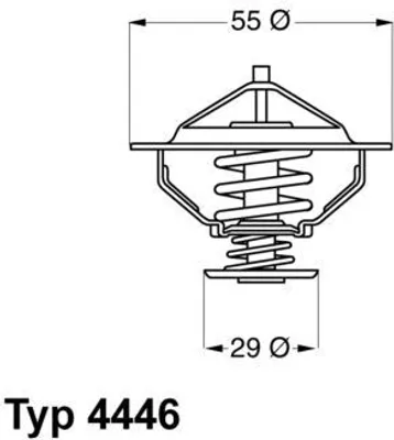 Produktbild von WAHLER Thermostat Kühlmittel 83°C passend für PEUGEOT 206 Schrägheck (2A/C) für FIAT DUCATO Pritsche/Fahrgestell (230) DUCATO Kasten (244)